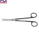 Delta Med Surgical 18cm Straight Supercut Metzenbaum Scissors featuring black handles and micro-serrated blades