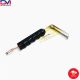 Delta Med Surgical 1.5x3 Right Angle Retractor showing the 4-tooth serrated edge and integrated fiber optic light port.
