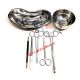 surgical stitches removal kit with scissors and forceps