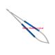 Micro Needle Holder, 6″(15cm), 8mm Round Handle, Curved, W-O Lock, 0.4mm Tip