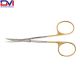 Kaye Serrated Onyx Scissors, 4-1/2 in (11.5cm), Curved