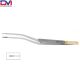 Tebbetts Bayonet Forceps, 7-3/4 in (19.5cm), Brown Teeth