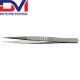 Micro Forceps, 4-3-4”(12cm),Flat Handle 9mm Wide, 0.3mm Tip, Smooth, Straight