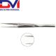 Micro Forceps, 6”(15cm), 8mm Round Handle, Counterweight W- Guide Pin 2mm, Platform 6 X 0.3mm, Straight