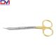 Goldman Fox Serrated Onyx Scissors, 5 in (12.5cm), Curved