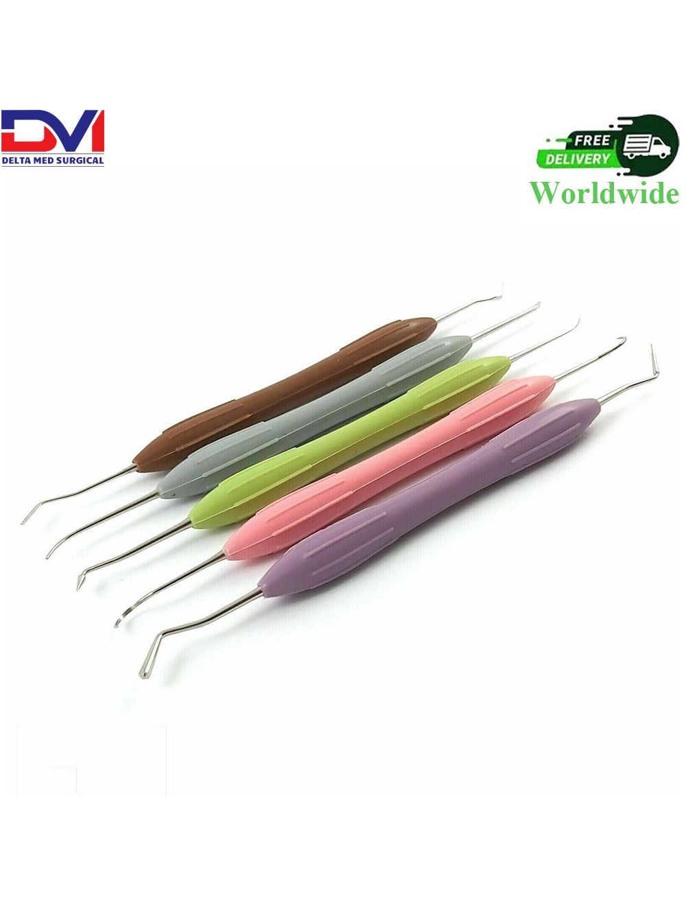 Silicone Handle Dental Composite Filling Instruments Kit